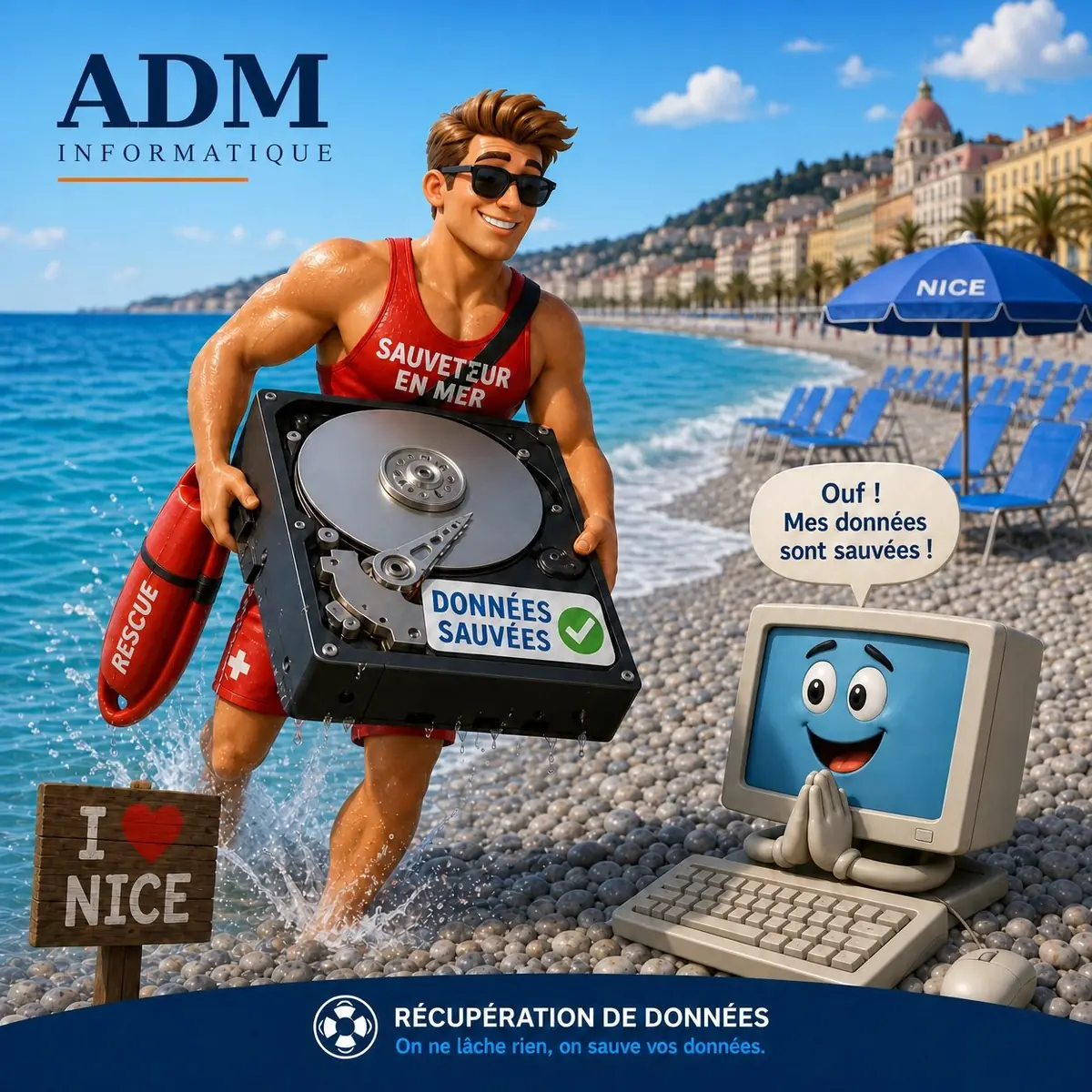 Récupération de données disque dur — ADM Informatique